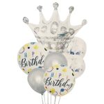 סט בלונים כתר כסף יומולדת