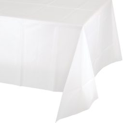 מפת שולחן פלסטיק - לבן