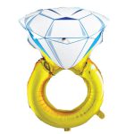 בלון הליום ענק טבעת יהלום - זהב