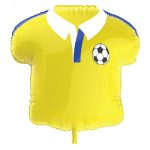 בלון הליום ענק כדורגל צהוב כחול