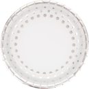 צלחות גדולות - נקודות כסופות נוצצות 