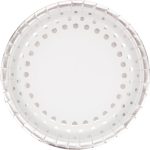 צלחות גדולות - נקודות כסופות נוצצות "10