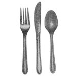 סט סכו"ם כסף מנצנץ