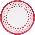 צלחות גדולות - נקודות אודם נוצצות "10