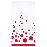 מפיות צרות עם נקודות אדומות נוצצות