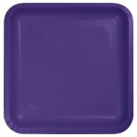 צלחות נייר גדולות מרובע - סגול