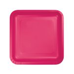 צלחות נייר קטנות מרובע פוקסיה