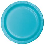 צלחות נייר גדולות עגול תכלת ברמודה