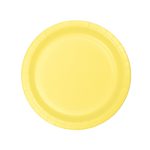 צלחות נייר קטנות עגול צהוב מימוסה