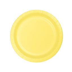 צלחות נייר קטנות עגול צהוב מימוסה