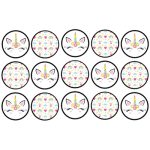 דף לקאפקייקס חד קרן ורוד 1