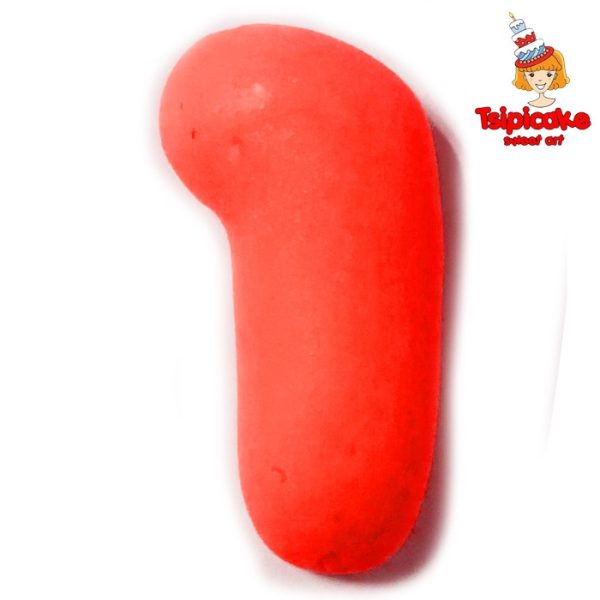 אותיות מבצק סוכר בצבעים- ו'