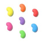 אותיות מבצק סוכר בצבעים- י'