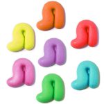 אותיות מבצק סוכר בצבעים- ת'