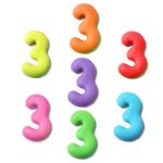 מספרים מבצק סוכר בצבעים- 3