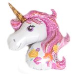 בלון הליום חד קרן פרחוני