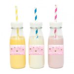 מדבקות מלבניות לעיצוב כוכב קטן ורוד