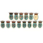 שרשרת תלייה happy birthday כתר תכלת