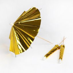 מטריות קוקטייל - זהב