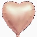 בלון הליום לב רוז גולד - כרום
