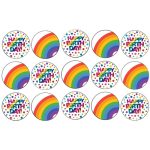 דף לקאפקייקס צבעי הקשת 1