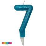 נר יום הולדת ספרה 7 תכלת