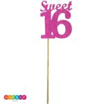 טופרים למרכז שולחן  sweet 16 - מנצנץ