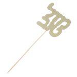 טופרים למרכז שולחן מזל טוב - זהב מנצנץ