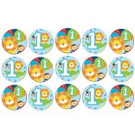 דף לקאפקייקס FUN תכלת 1