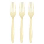 מזלגות חד פעמיים - קרם 24 יח