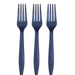 מזלגות חד פעמיים - כחול אמיתי 24 יח