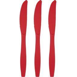 סכינים חד פעמיים - אדום 24 יח