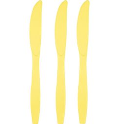 סכינים חד פעמיים - צהוב מימוסה 24 יח