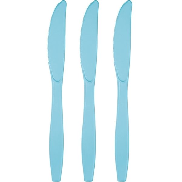 סכינים חד פעמיים - כחול פסטל 24 יח