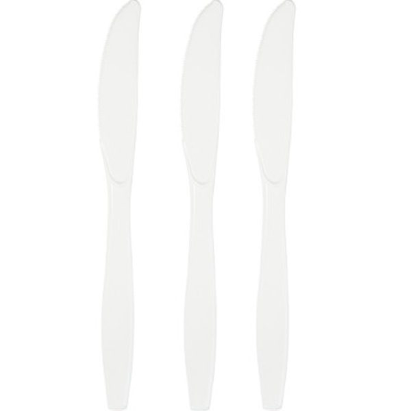 סכינים חד פעמיים - לבן 24 יח