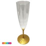 כוסות שמפניה רגל זהב