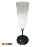 כוסות שמפניה רגל שחורה