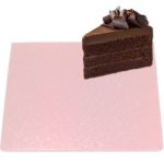 תחתית לעוגה ריבוע ורוד 34 ס"מ