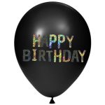 מדבקות לבלונים - אותיות ומספרים אנגלית בכסף הולוגרמי