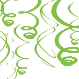 קישוט ספירלה ירוק מטאלי