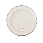 צלחות נייר קטנות קלאסיק לבן כסף