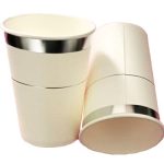 כוסות נייר חם/קר קלאסיק לבן כסף