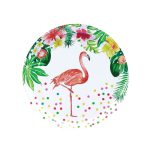 תמונה אכילה עגולה פלמינגו פרחוני 1