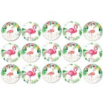 דף לקאפקייקס פלמינגו פרחוני 1