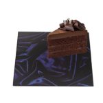 תחתית לעוגה ריבוע קטיפה כחול 29 ס"מ