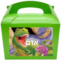 קופסאות עם מדבקות בעיצוב אישי - דינוזאורים