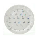 צלחות נייר קטנות פלמינגו הולוגרפי