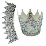 חבק לקאפקייק בצבע כסף גליטר