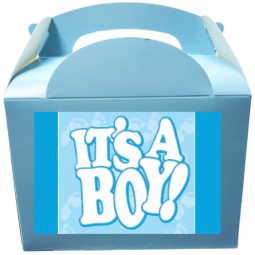 קופסאות עם מדבקות בעיצוב אישי - It's a boy