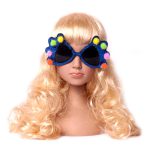 משקפי מסיבה פונפונים צבעוניים - מגוון